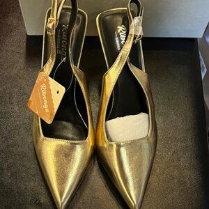 Gold Women's Slingback Heels